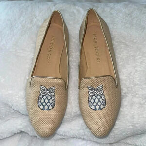 NWOT - Jack Rogers Ginny II Embroidered Owl Loafers - Size 6
